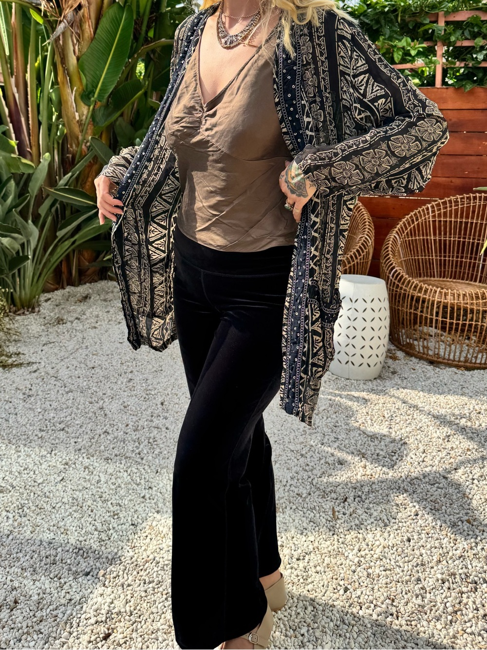 Vintage sheer kimono or cover up.